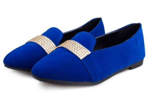 Blue Korean Flat Shoes Import