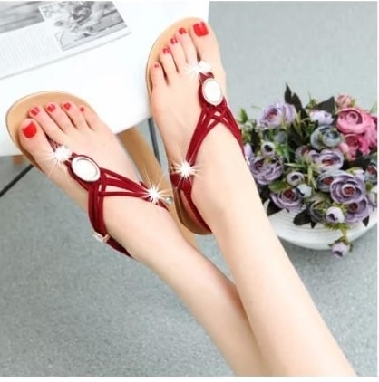 Red Bohemian Sandal korea Import