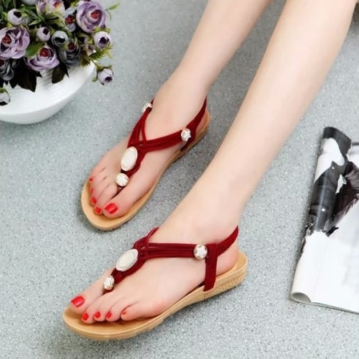 Red Bohemian Sandal korea Import