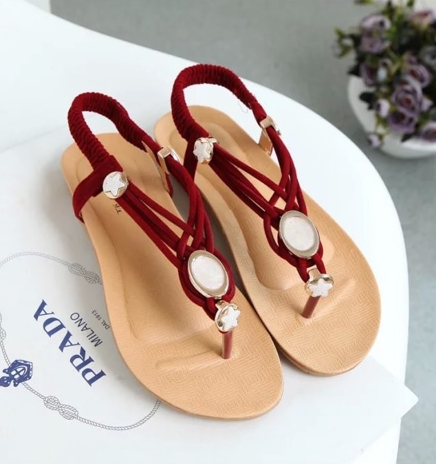 Red Bohemian Sandal korea Import