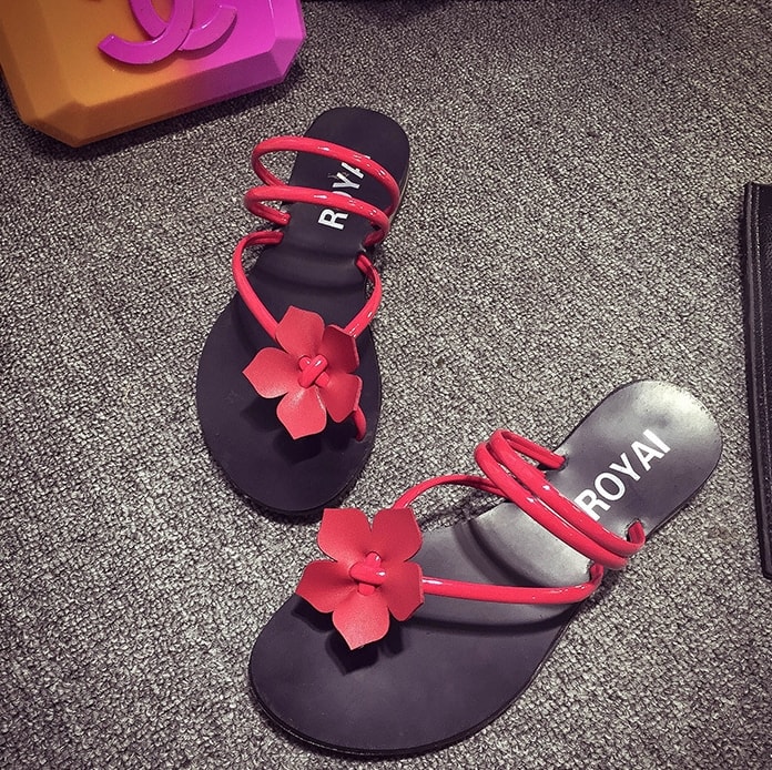 Red Flower Japanese Sandal