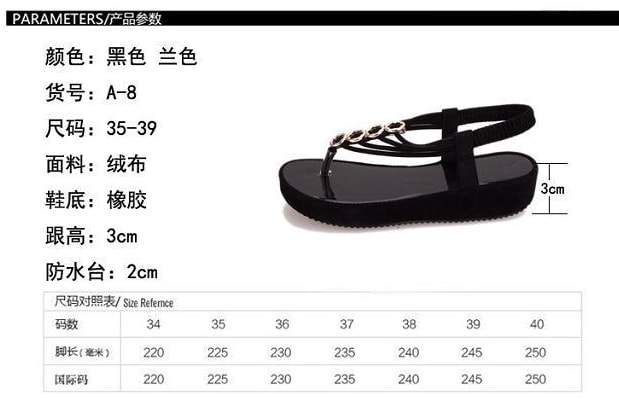 Black Casual Sandal Import