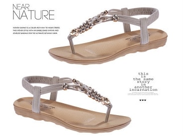 Beige Bohemian Sandal Import