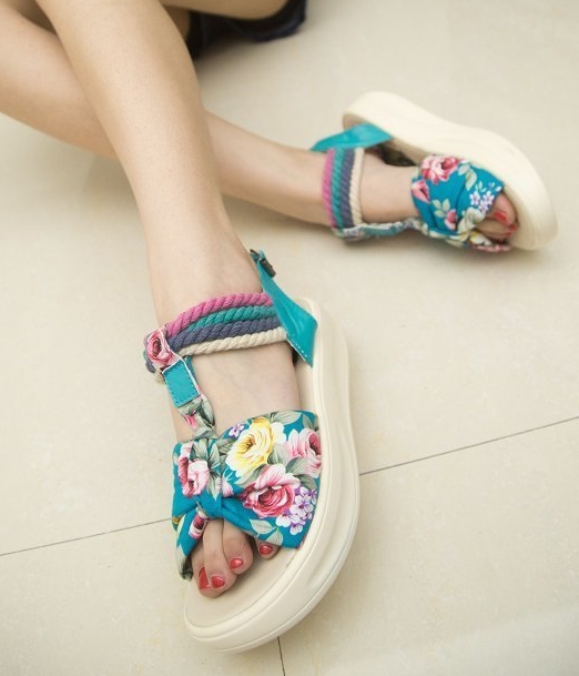 Blue Korean Wedges Import