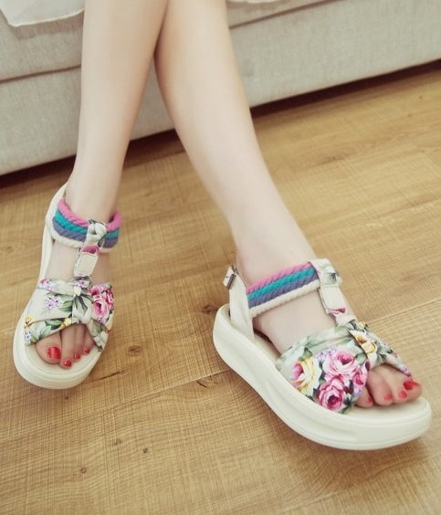 Beige Korean Wedges Import