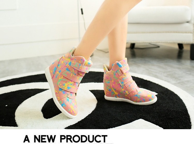 Pink Graffiti Velcro import Shoes