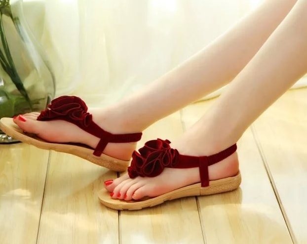 Red Bohemian Sandal korea Import