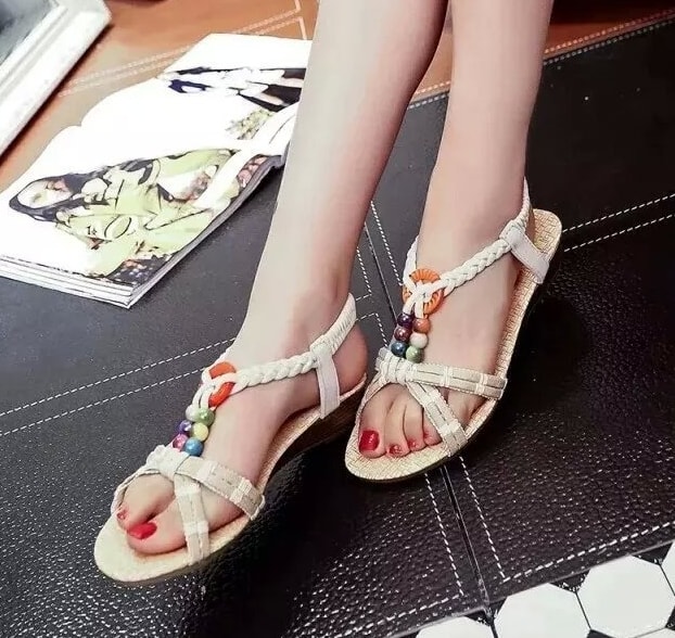 White Bohemian Sandal korea Import