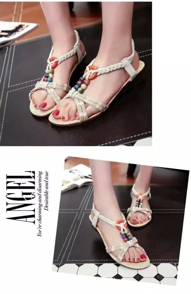 White Bohemian Sandal korea Import