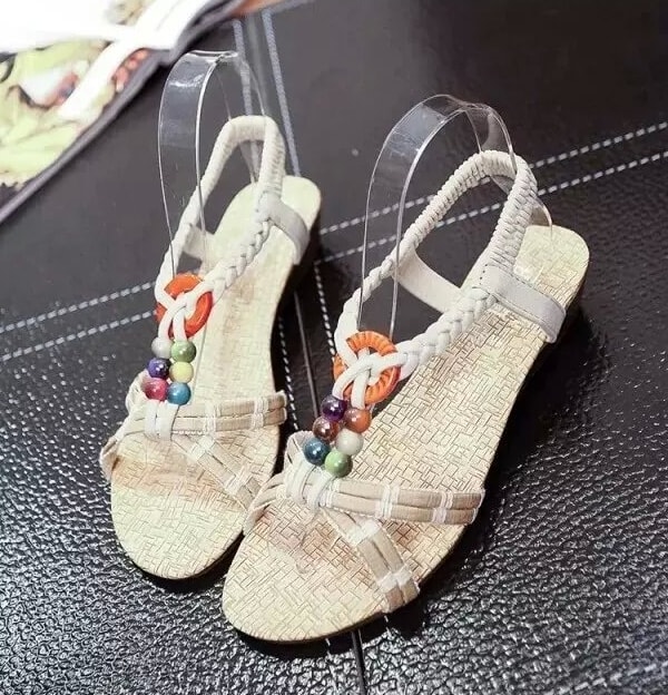 White Bohemian Sandal korea Import