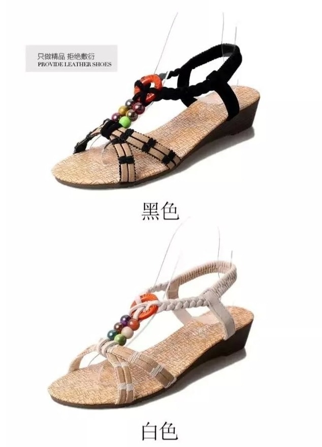 Black Bohemian Sandal Korea Import