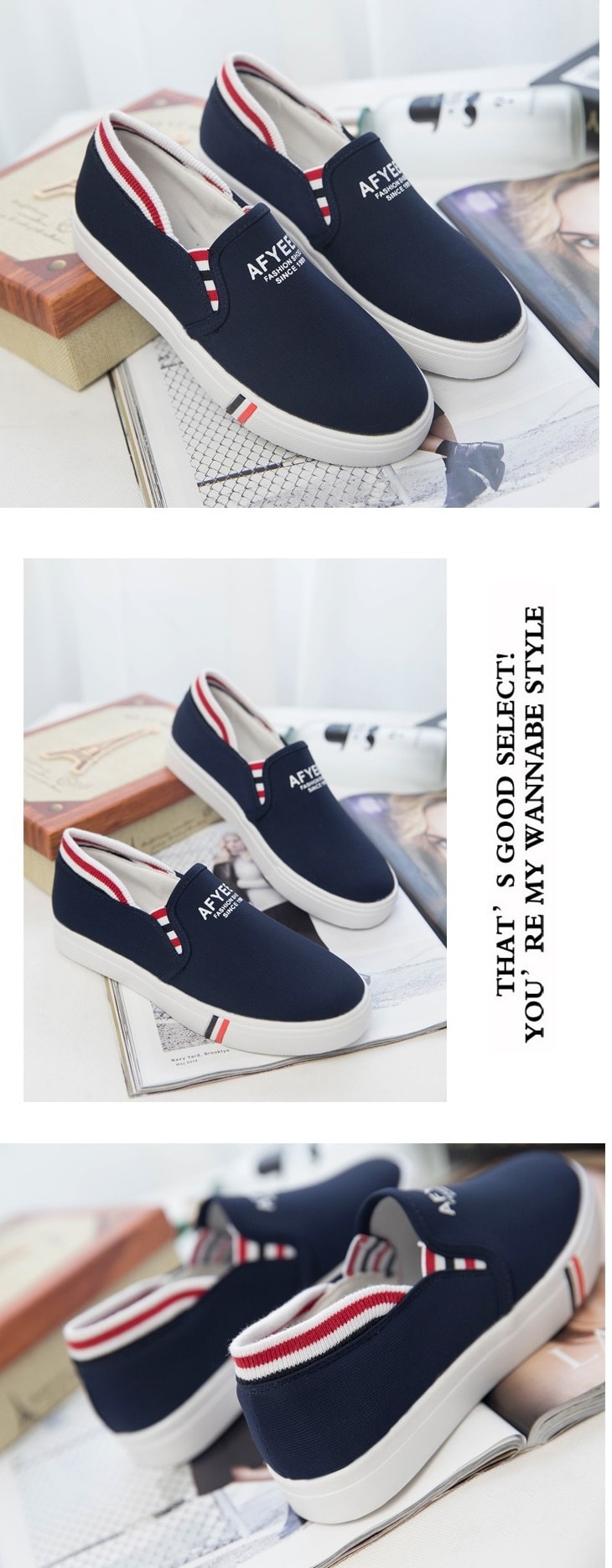 Blue Korean Casual Shoes Import