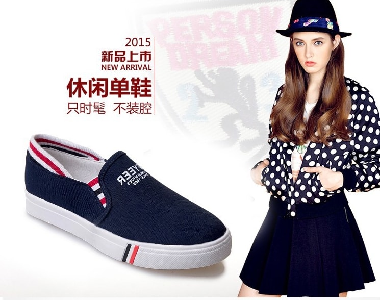 Blue Korean Casual Shoes Import