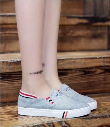 Grey Korean Casual Shoes Import