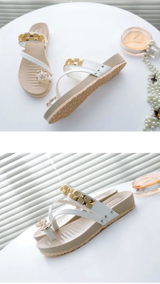 White Korean Sandal Import