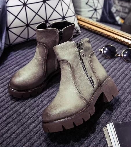 Gray Singel Lane Martin Boots