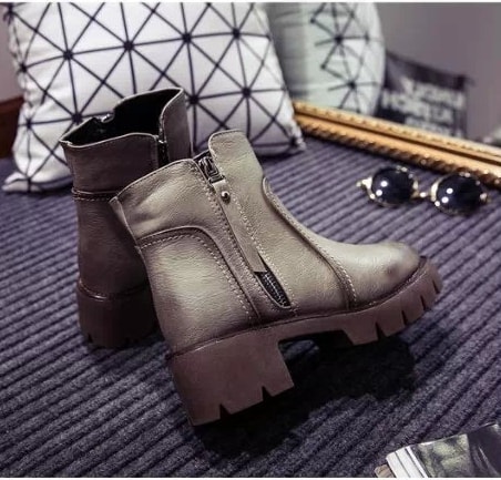 Gray Singel Lane Martin Boots