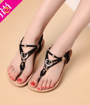 Black Bohemian Sandals Import