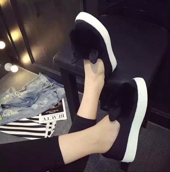 Black Rabbit Ear Casual Shoes