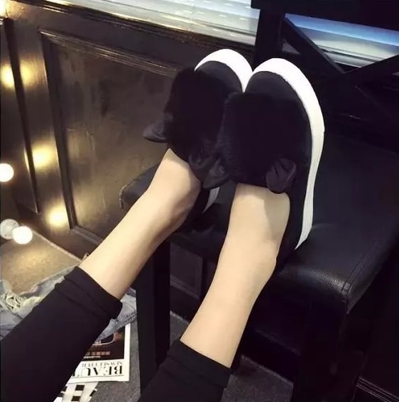 Black Rabbit Ear Casual Shoes