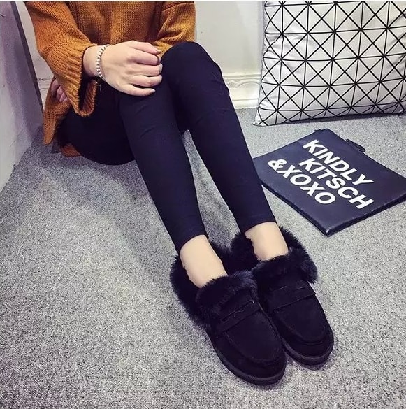 Black Warm Shoes