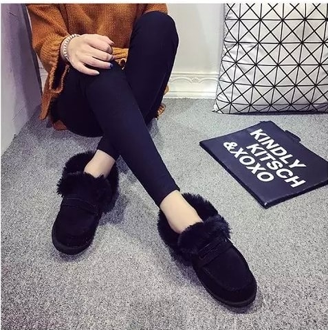 Black Warm Shoes