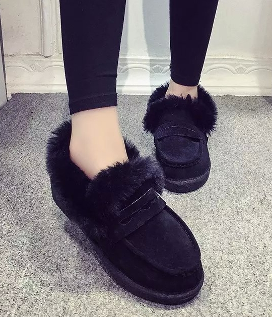 Black Warm Shoes