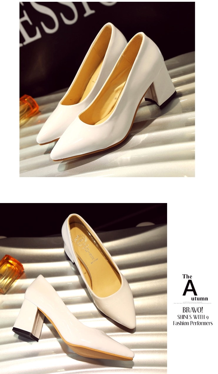 White Korean Pointed Shoes