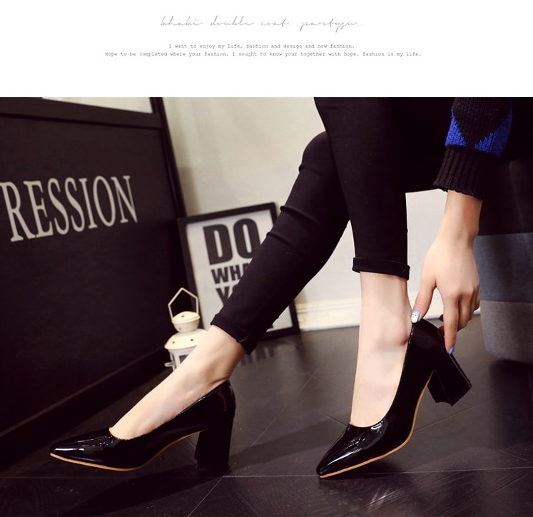 Black Korean Pointed Shoes