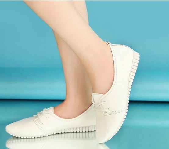 White Flat Shoes Import