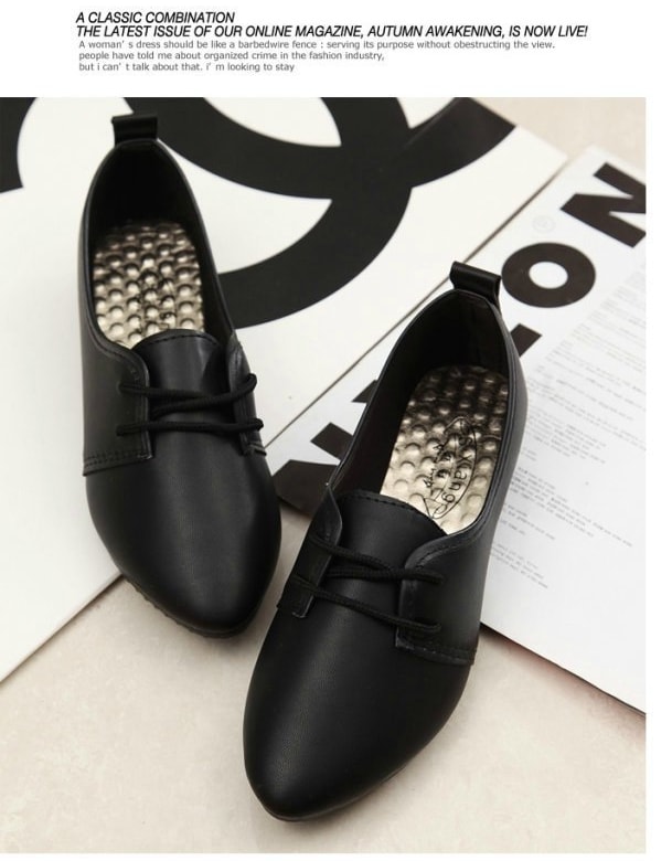 Black Flat Shoes Import