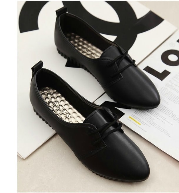 Black Flat Shoes Import