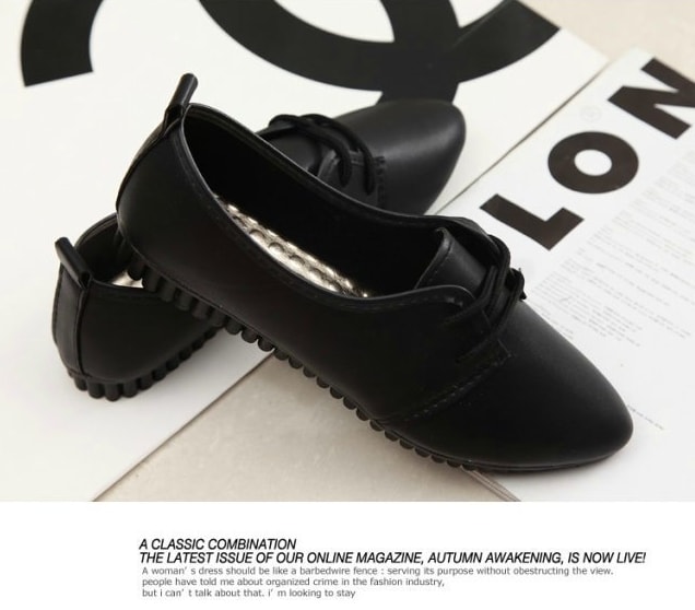 Black Flat Shoes Import