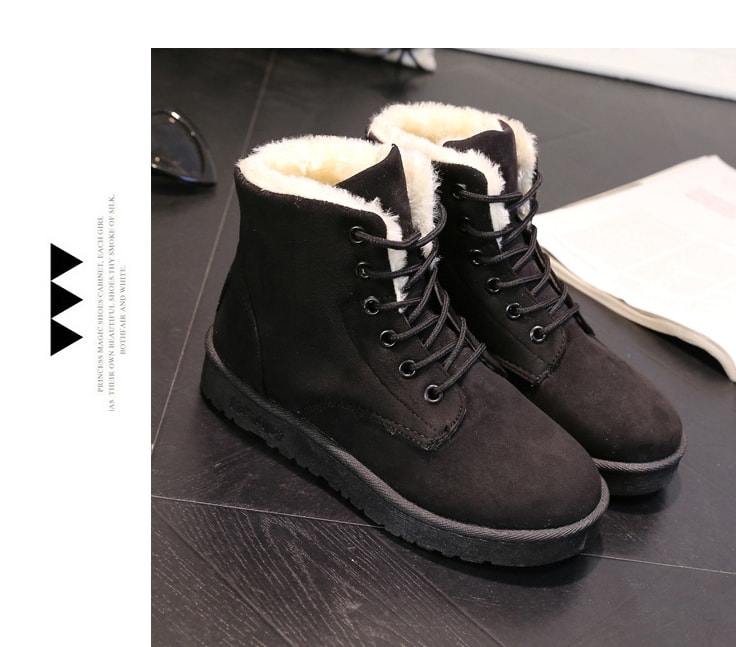 Black Warm Snow Boots