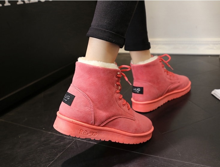 Watermelon Red Warm Snow Boots