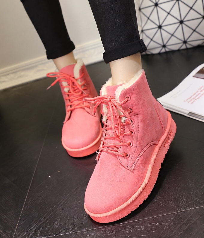 Watermelon Red Warm Snow Boots