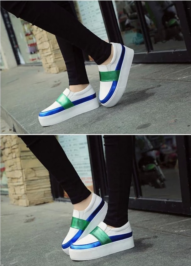 White Korean Casual Shoes