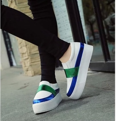 White Korean Casual Shoes