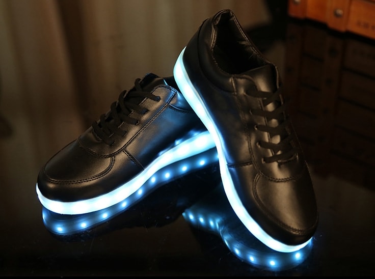 Black Casual LED Shoes - Unisex Adult