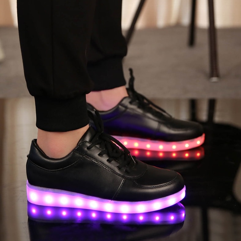 Black Casual LED Shoes - Unisex Adult