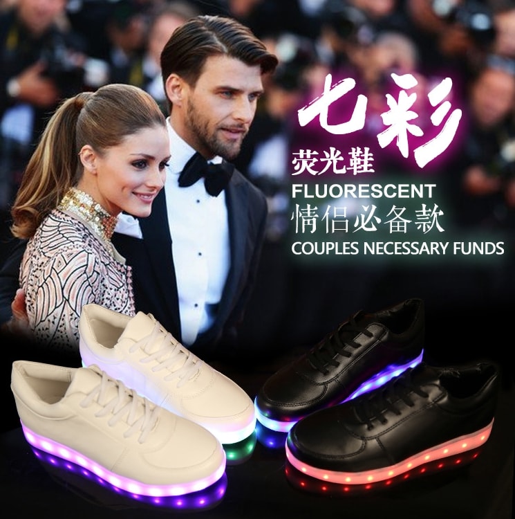 Black Casual LED Shoes - Unisex Adult