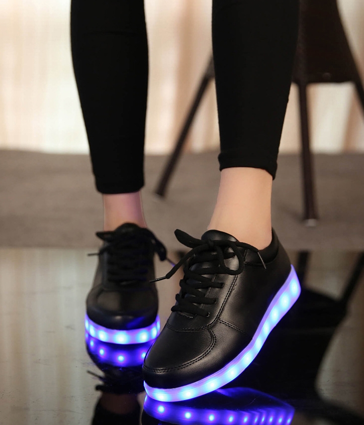 Black Casual LED Shoes - Unisex Adult