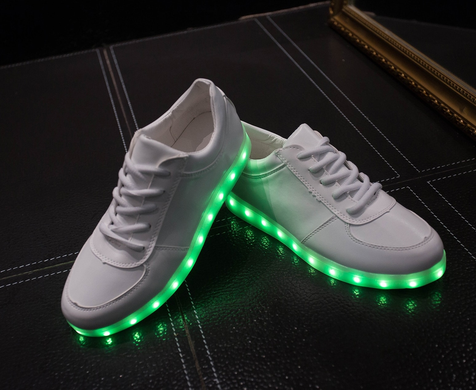 White Colorful LED Shoes - Unisex Adult