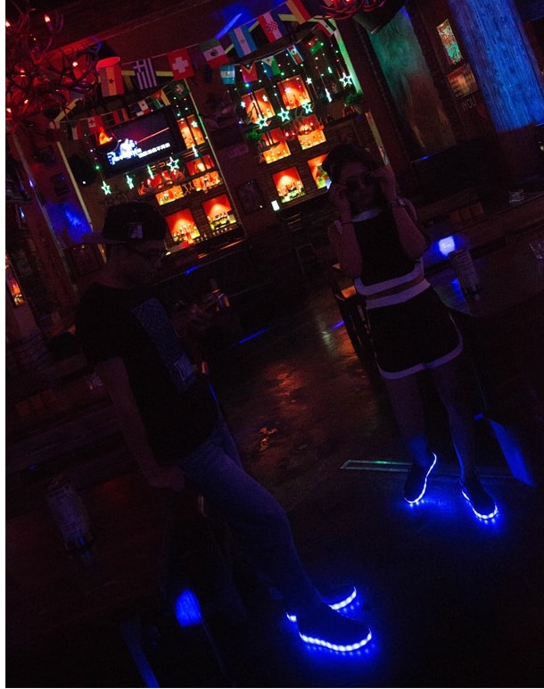 Black Casual LED Shoes - Unisex Adult