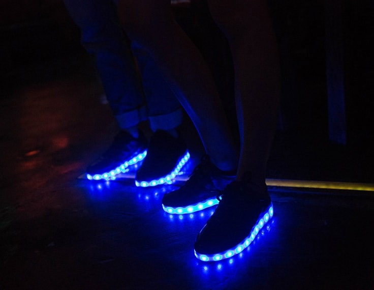 Black Casual LED Shoes - Unisex Adult