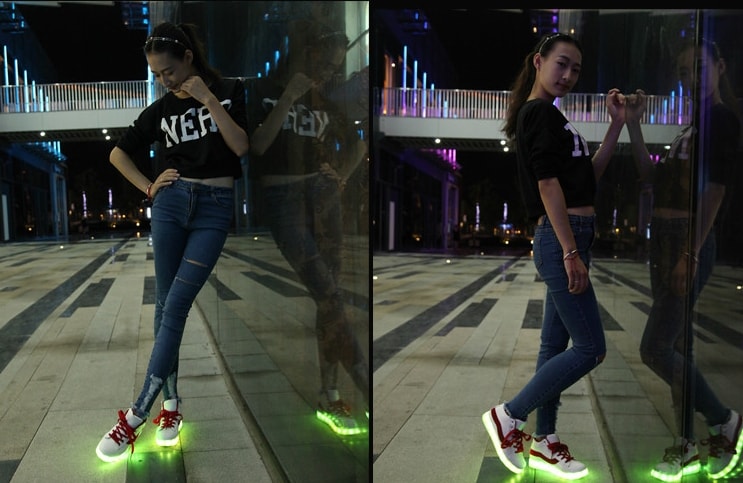 Red Colorful LED Sport Shoes - Unisex Adult