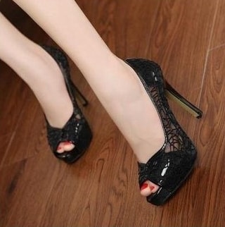 Black High Heel Party Shoes