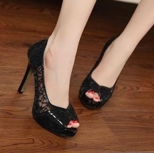 Black High Heel Party Shoes