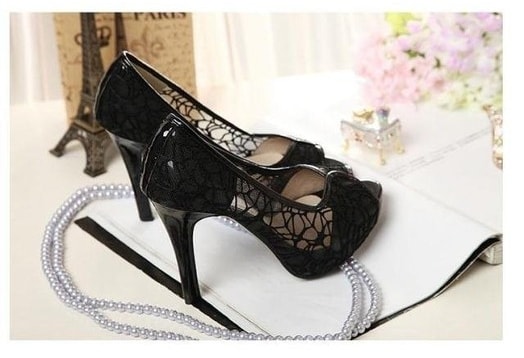 Black High Heel Party Shoes