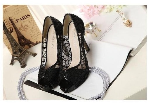 Black High Heel Party Shoes